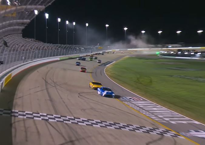Denny Hamlin overcomes early penalty to win at Nashville Superspeedway – BGMSportsTrax